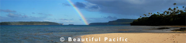 picture of the rainbow over the vavau islands